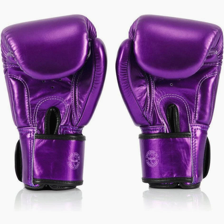 Guantes Muay Thai Fairtex Metálico BGV22 Violeta - Image 4