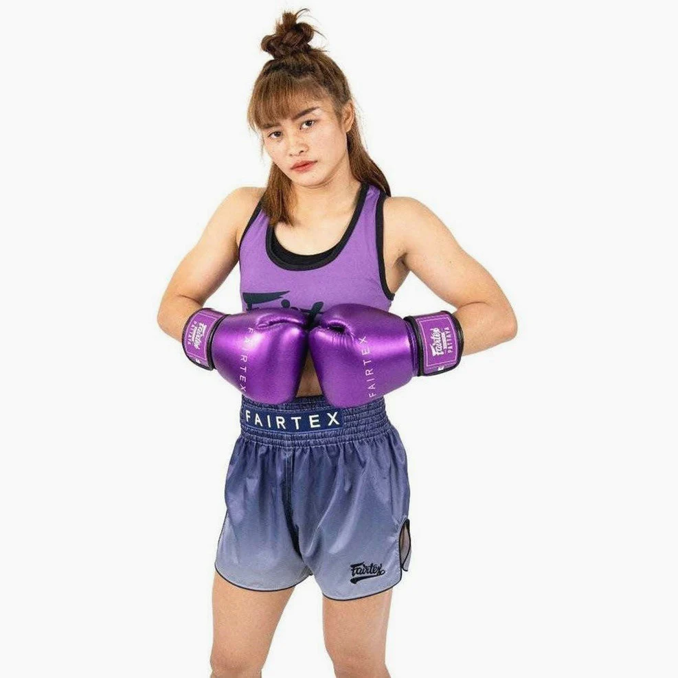 Guantes Muay Thai Fairtex Metálico BGV22 Violeta - Image 5