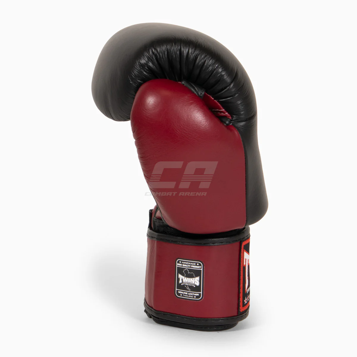 Guantes Muay Thai Twins Special BGVL3 Negro-burdeos - Image 6