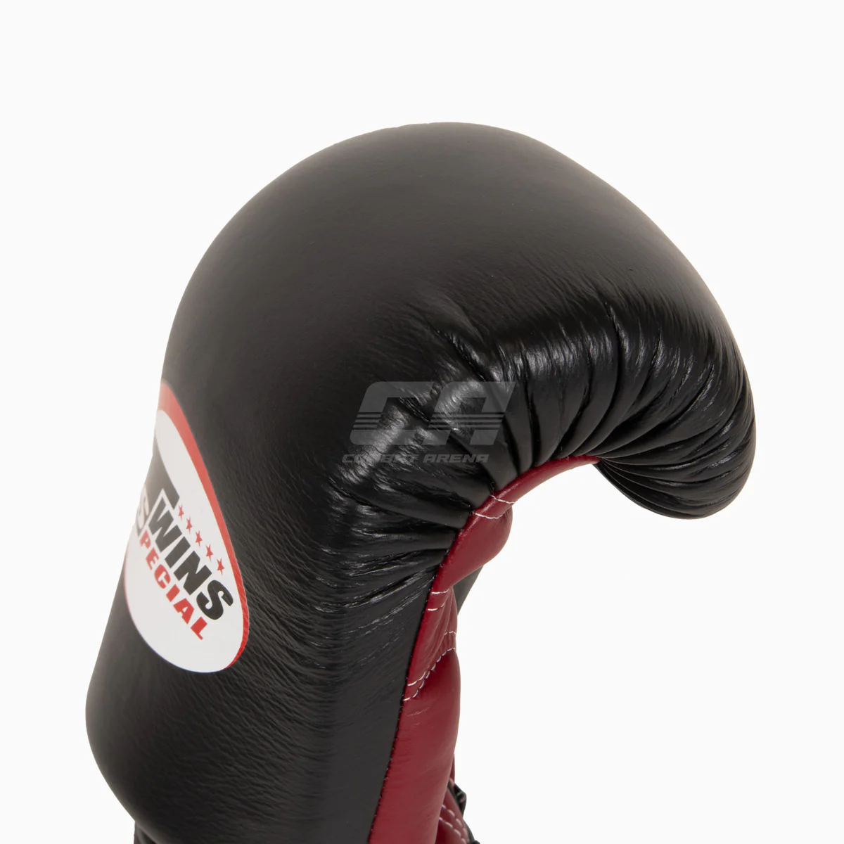Guantes Muay Thai Twins Special BGVL3 Negro-burdeos - Image 7