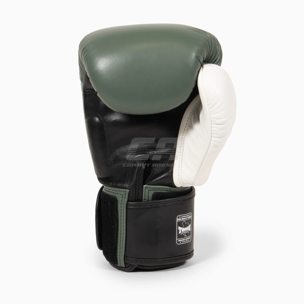 Guantes Muay Thai Twins Special BGVL4 Negro-verde-blanco - Image 3