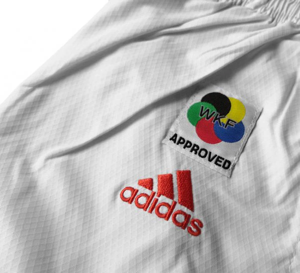 Karategui Adidas Kumite Adilight Primegreen WKF Rayas Rojas - Image 4