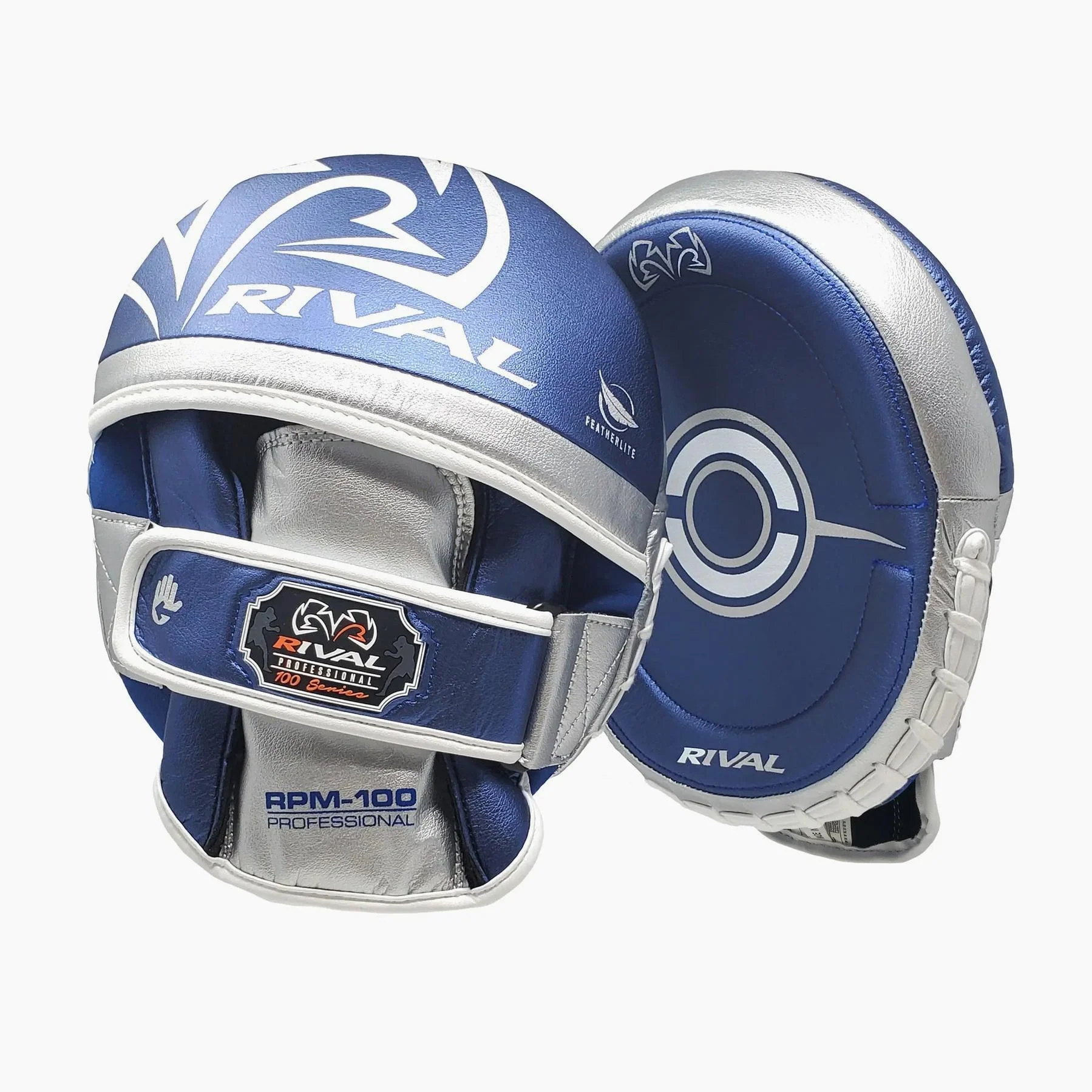 Manoplas de boxeo Rival Profesional RPM100 Azul-Plata 