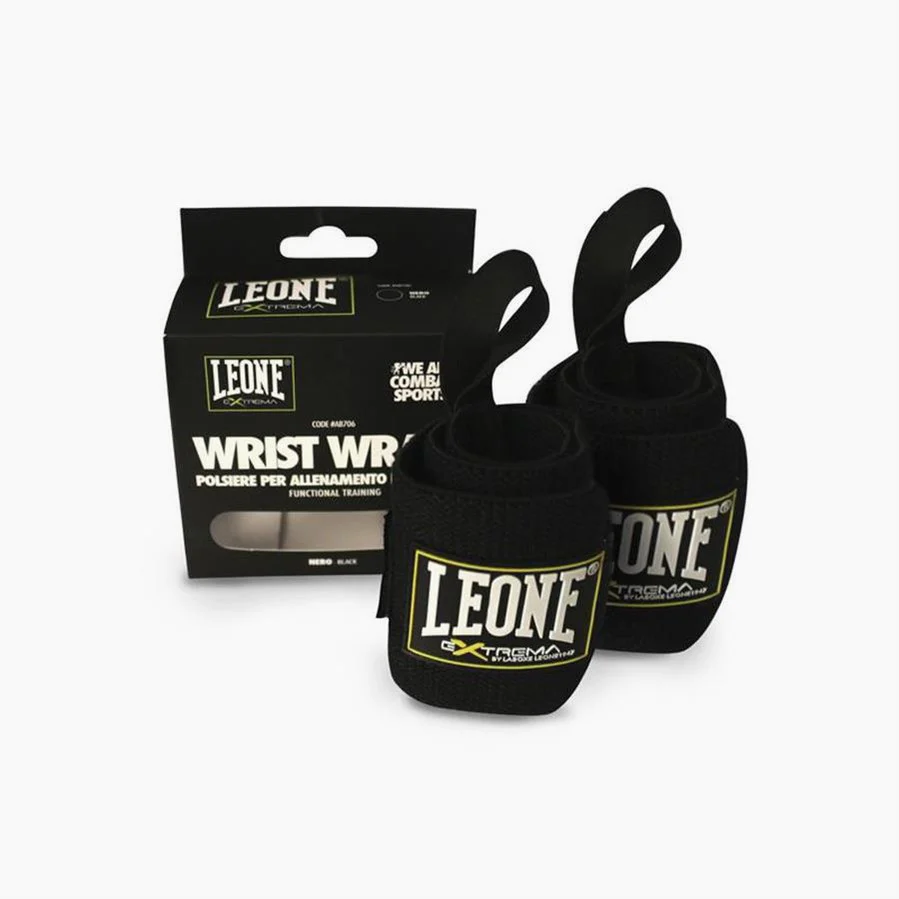 Muñequeras Leone Extrema Negro AB706