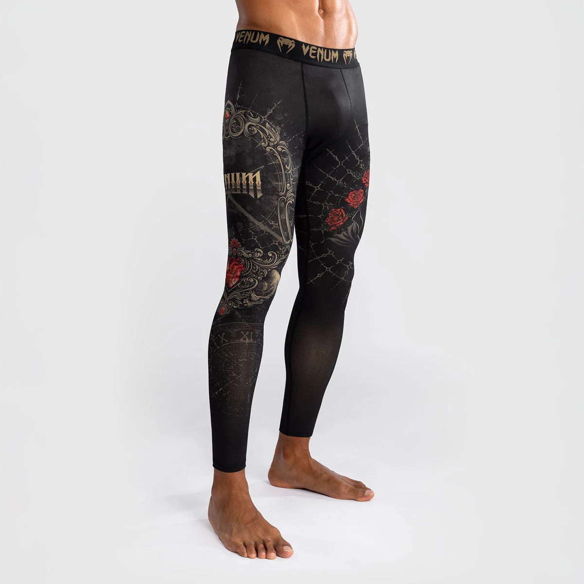 Pantalones a compressione Venum Santa Muerte 5.0 Negro-Oro  - Image 4