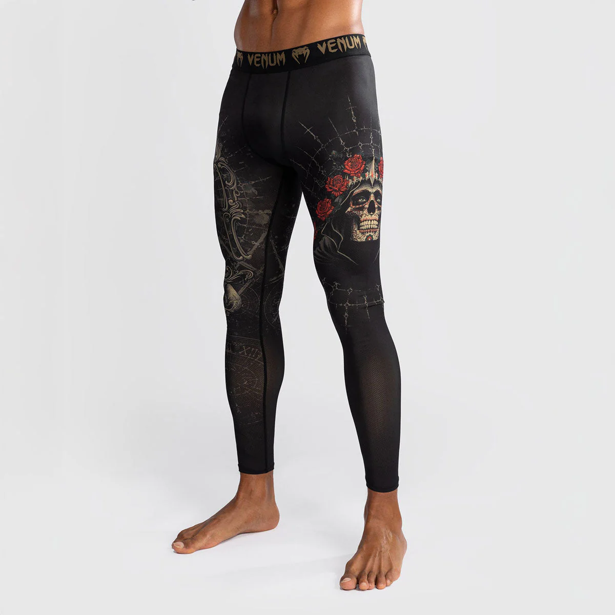 Pantalones a compressione Venum Santa Muerte 5.0 Negro-Oro  - Image 6