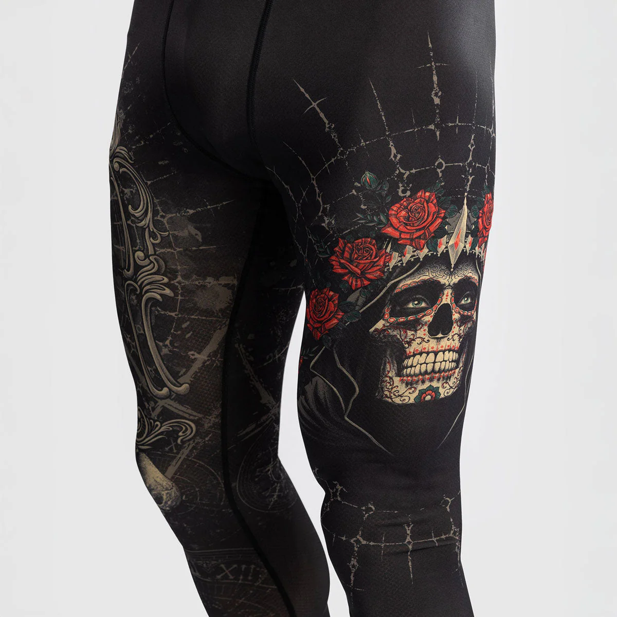 Pantalones a compressione Venum Santa Muerte 5.0 Negro-Oro  - Image 7