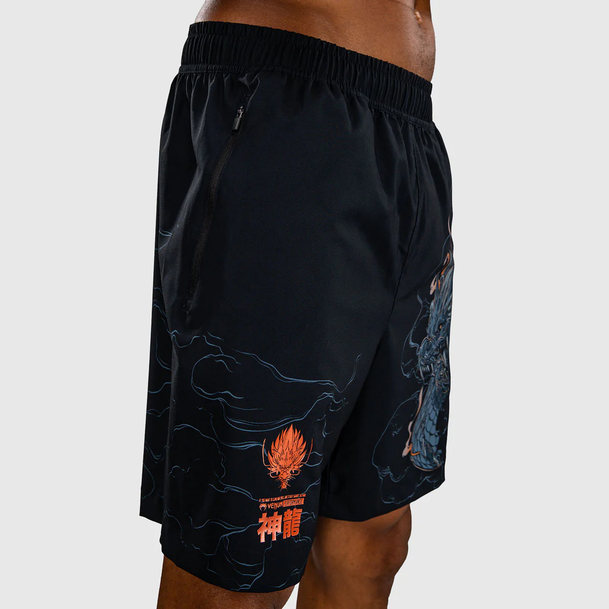 Pantalones cortos de entrenamiento Venum Thunder Dragon Negro - Image 7