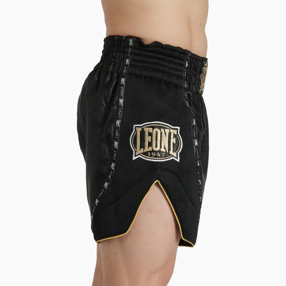 Pantalones cortos kick-tailandés Leone Classic AB881 Negro - Image 2