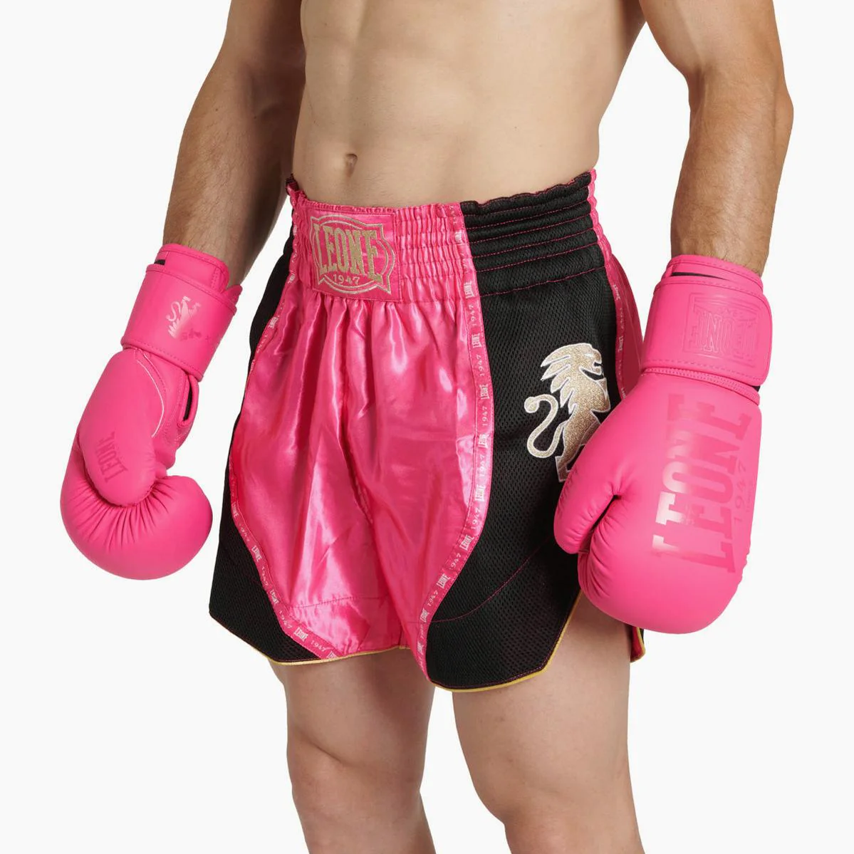 Pantalones cortos kick-tailandés Leone Classic AB881 Rosa  - Image 7