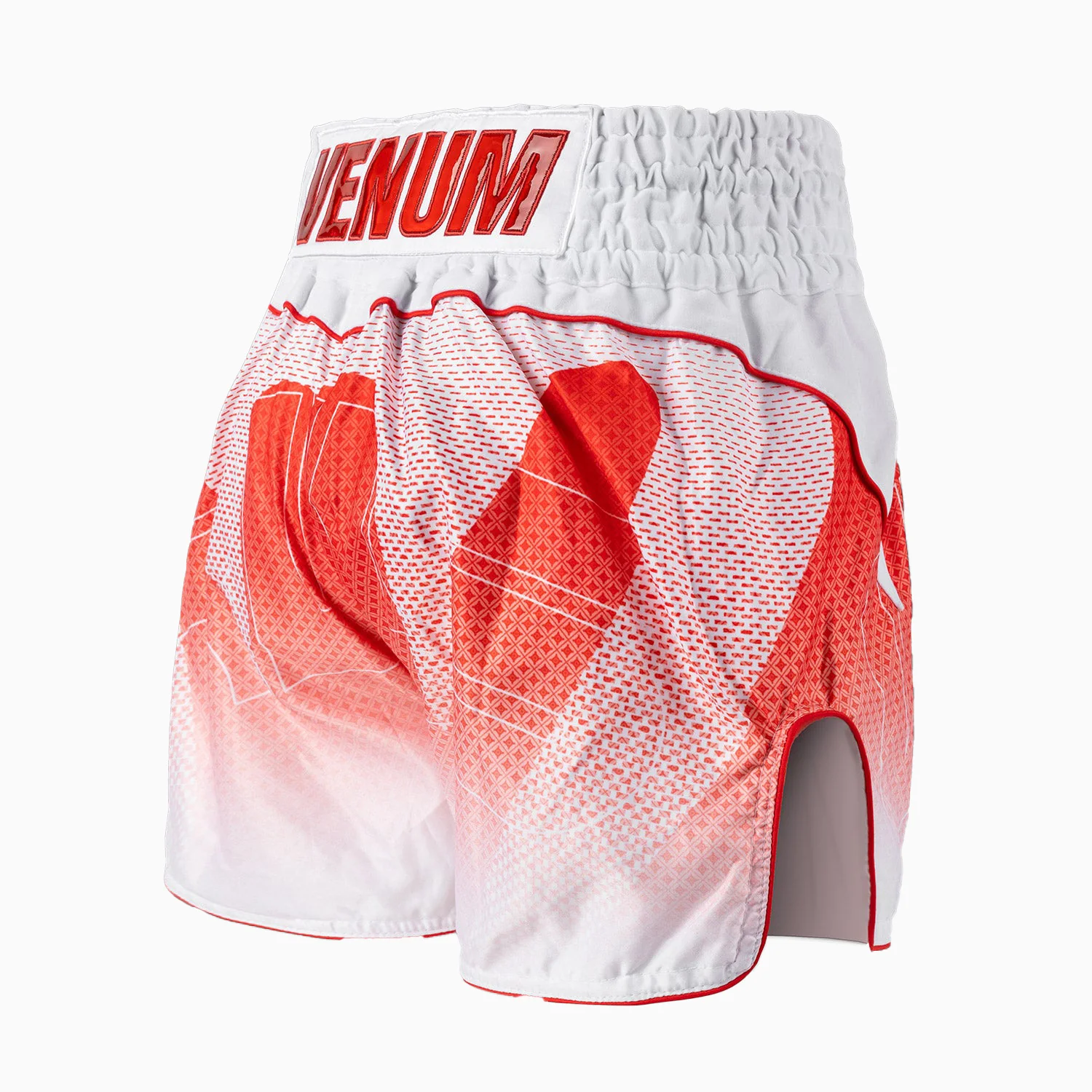 Pantalones cortos kick-thai RWS x Venum 2.0 Blanco-rojo - Image 3
