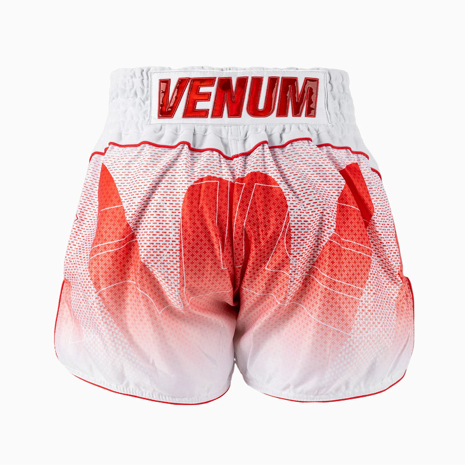 Pantalones cortos kick-thai RWS x Venum 2.0 Blanco-rojo - Image 4