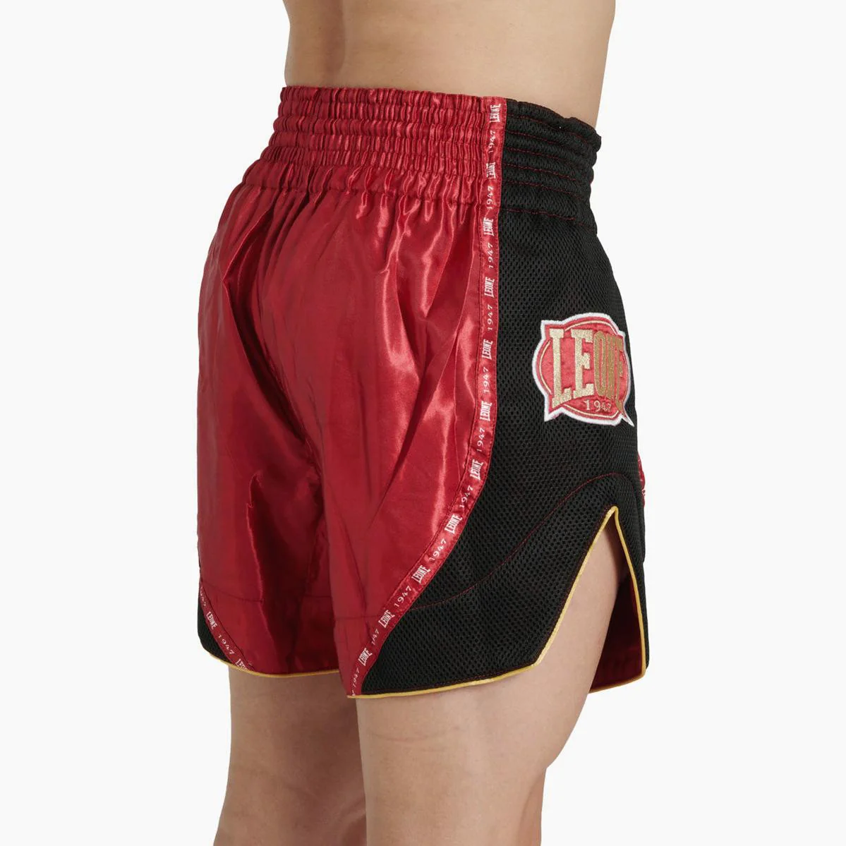 Pantalones cortos kick-tailandés Leone Classic AB881 Rojo  - Image 4