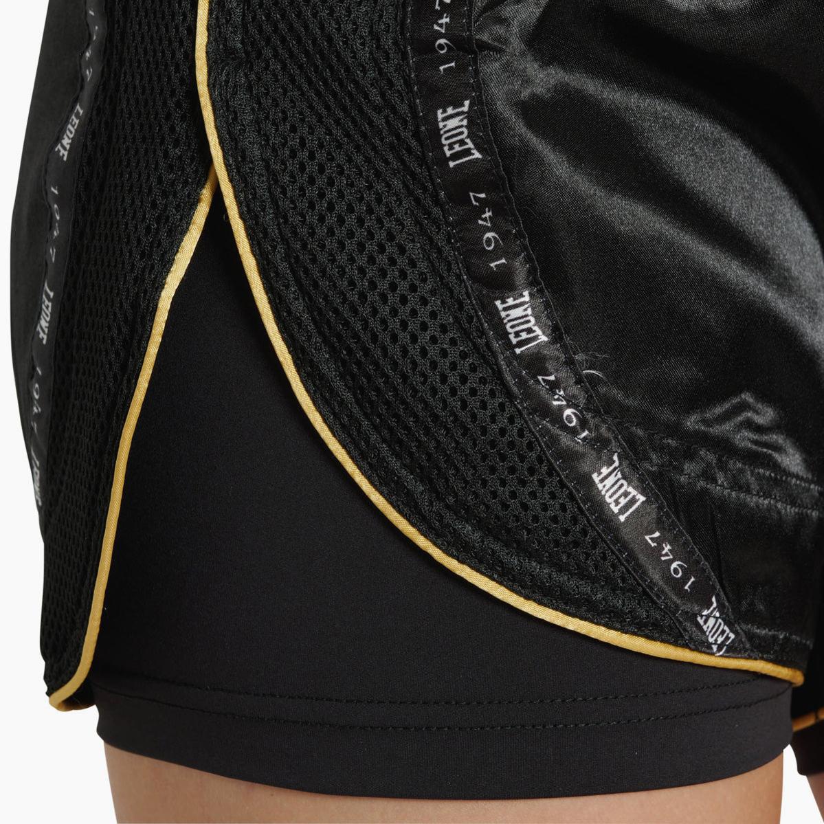 Pantalones cortos kick-thai mujer Leone Classic AB882 Negro  - Image 4