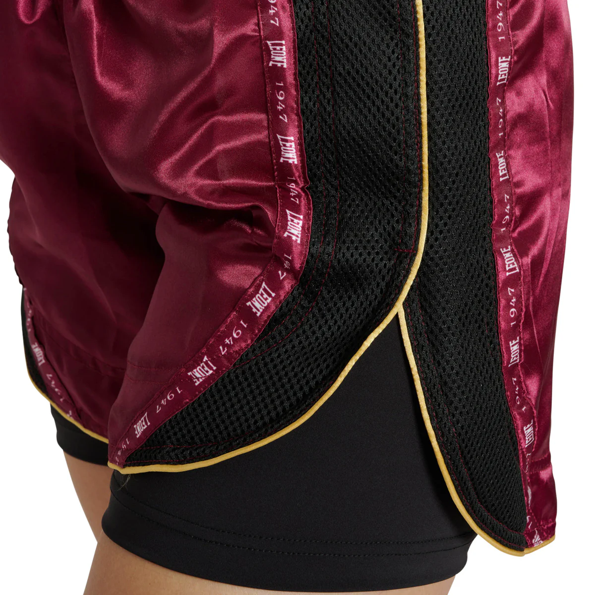 Pantalones cortos kick-thai mujer Leone Classic AB882 Violeta  - Image 3