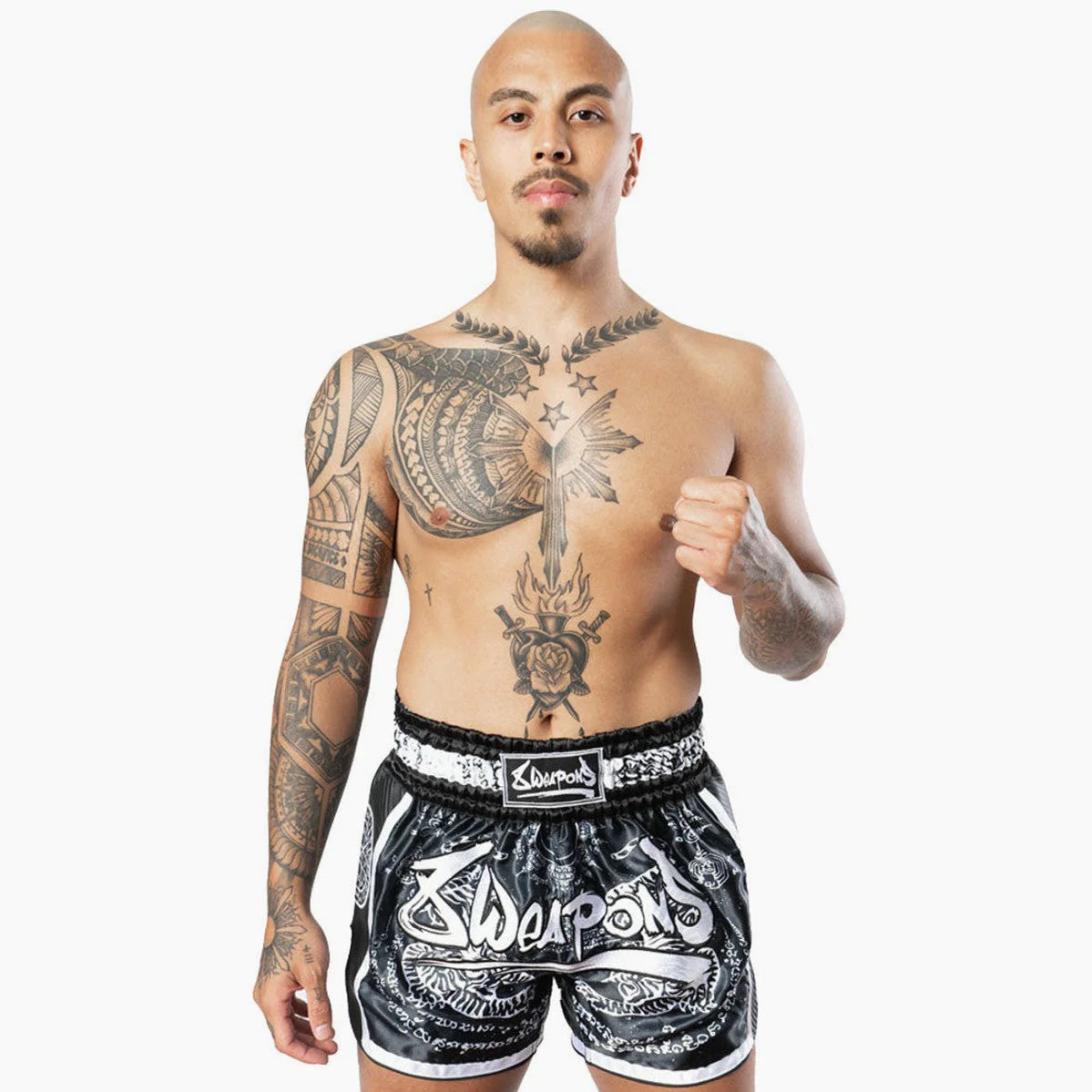 Pantalones kick-thai 8 Weapons Carbon Sak Yant Tigers  - Image 5