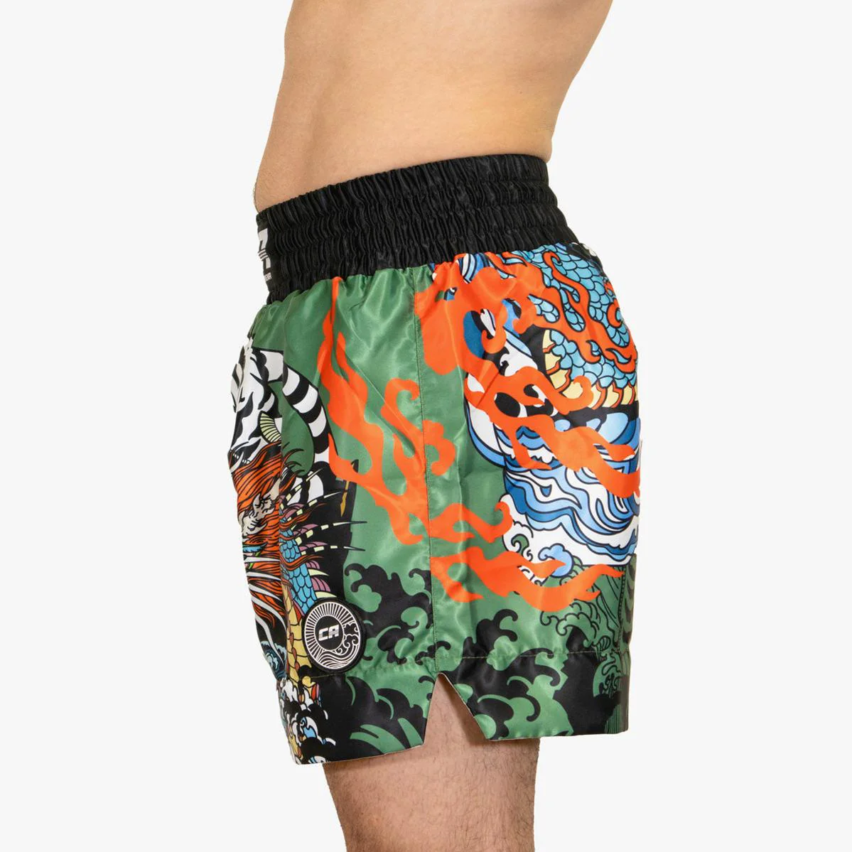 Pantalones kick-thai Combat Arena Yin Yang Battle Verde - Image 2