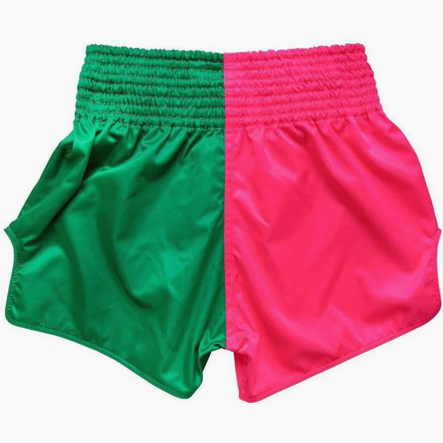 Pantalones kick-thai Fairtex BS1911 Rosa-Verde - Image 4