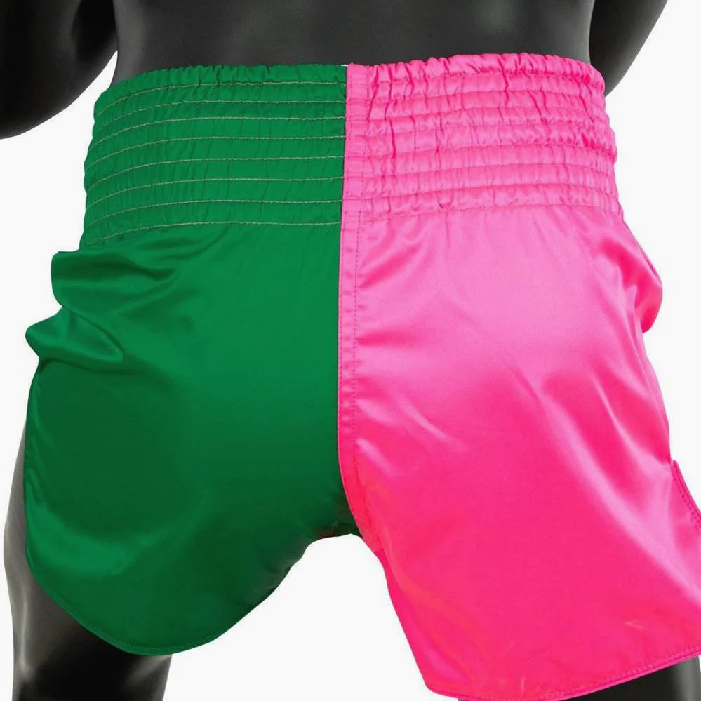 Pantalones kick-thai Fairtex BS1911 Rosa-Verde - Image 5