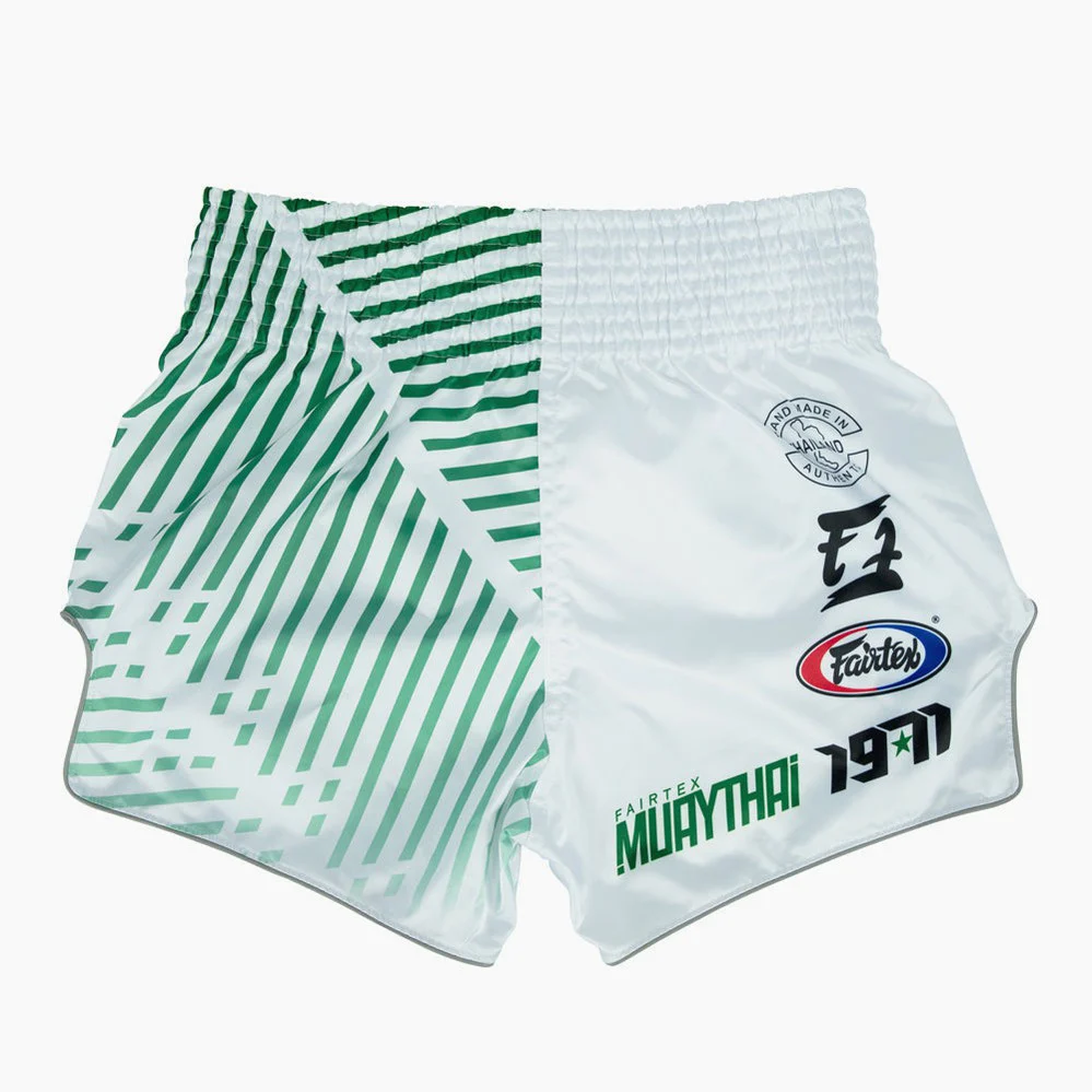 Pantalones kick-thai Fairtex BS1923 Racer Blanco - Image 2