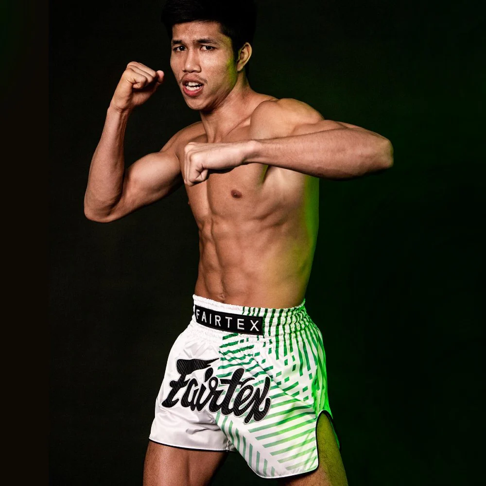 Pantalones kick-thai Fairtex BS1923 Racer Blanco - Image 3