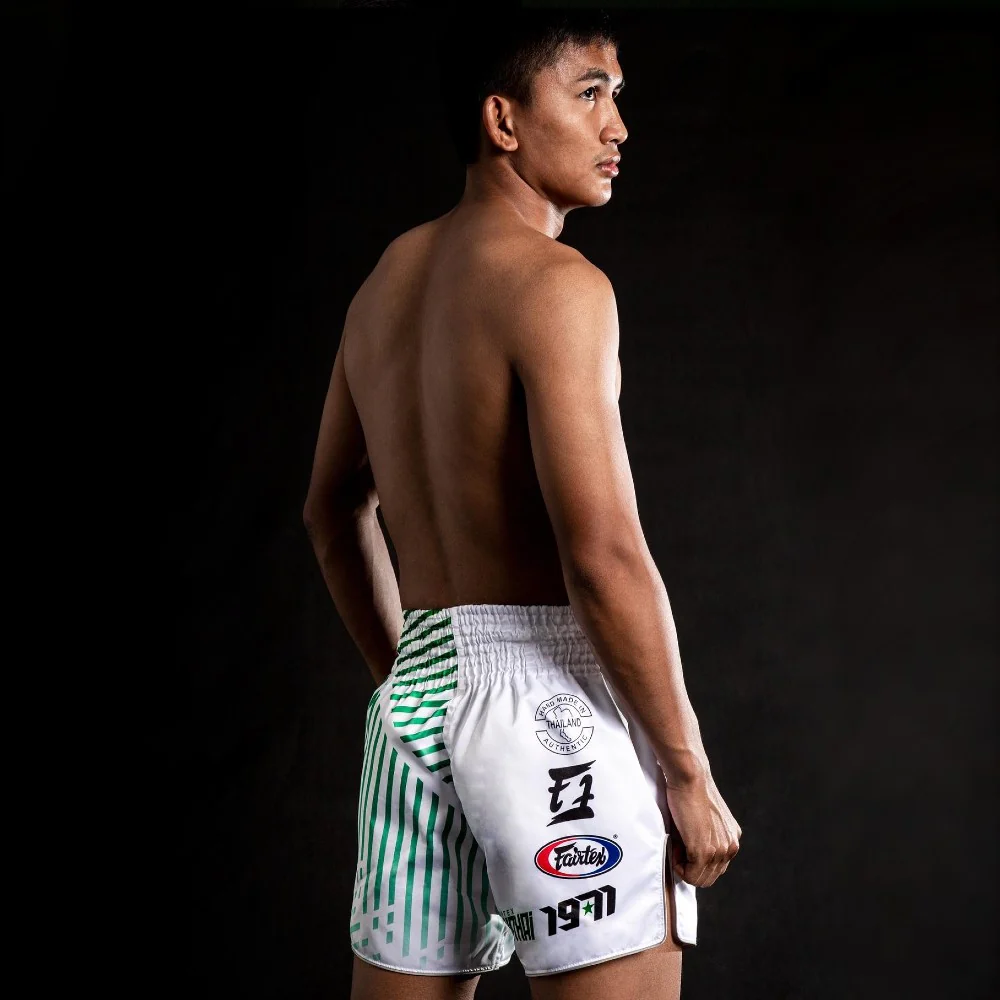 Pantalones kick-thai Fairtex BS1923 Racer Blanco - Image 4
