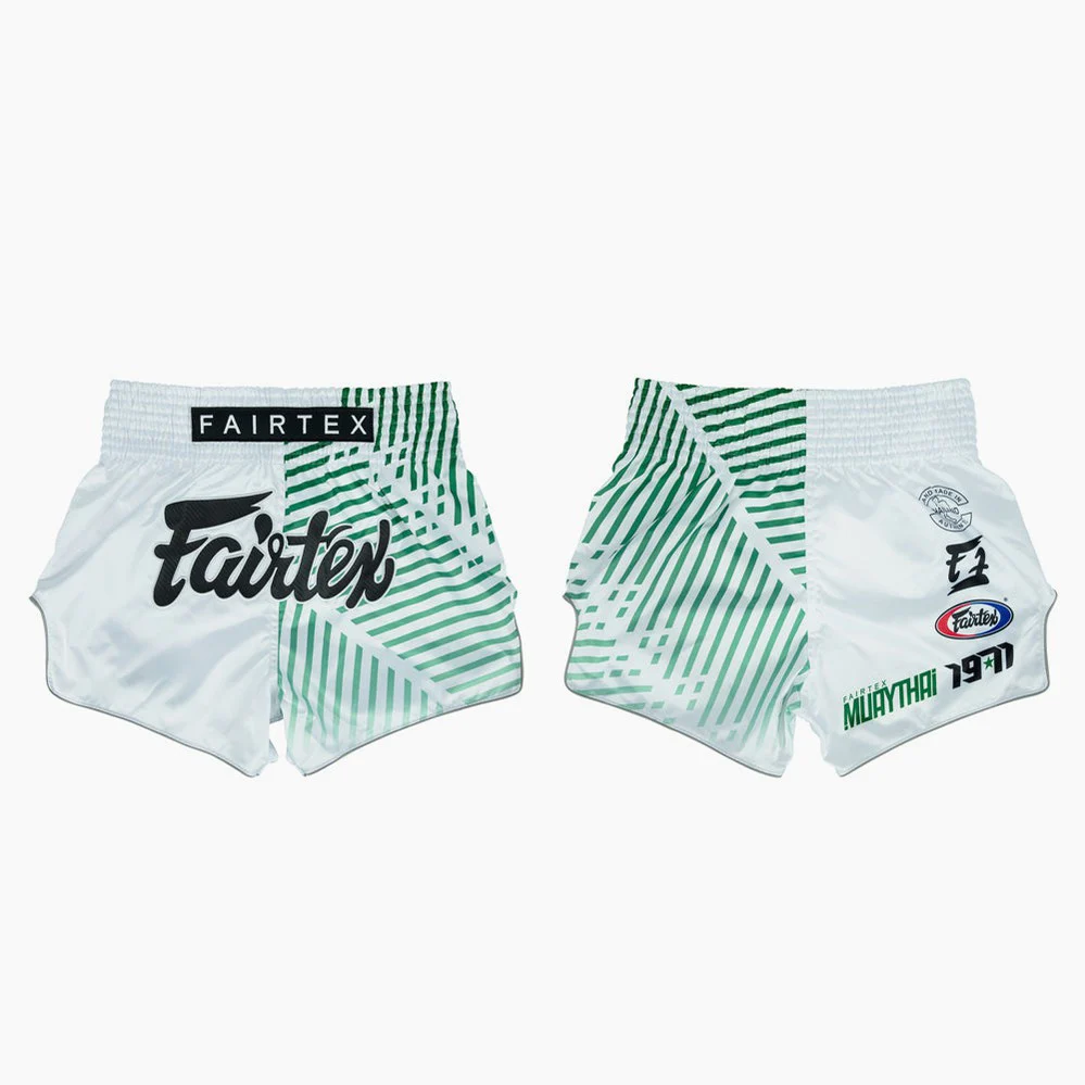 Pantalones kick-thai Fairtex BS1923 Racer Blanco - Image 5