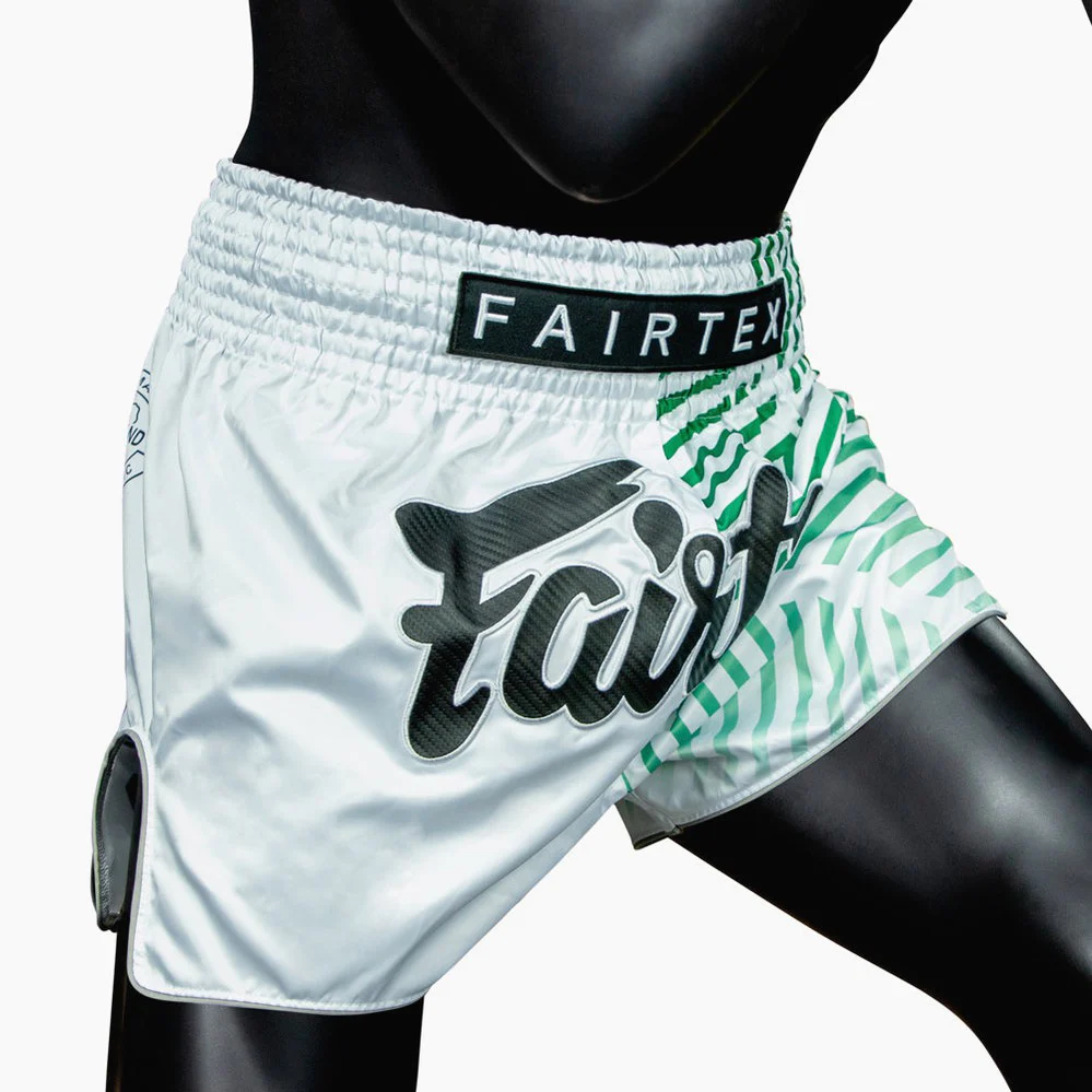 Pantalones kick-thai Fairtex BS1923 Racer Blanco - Image 7