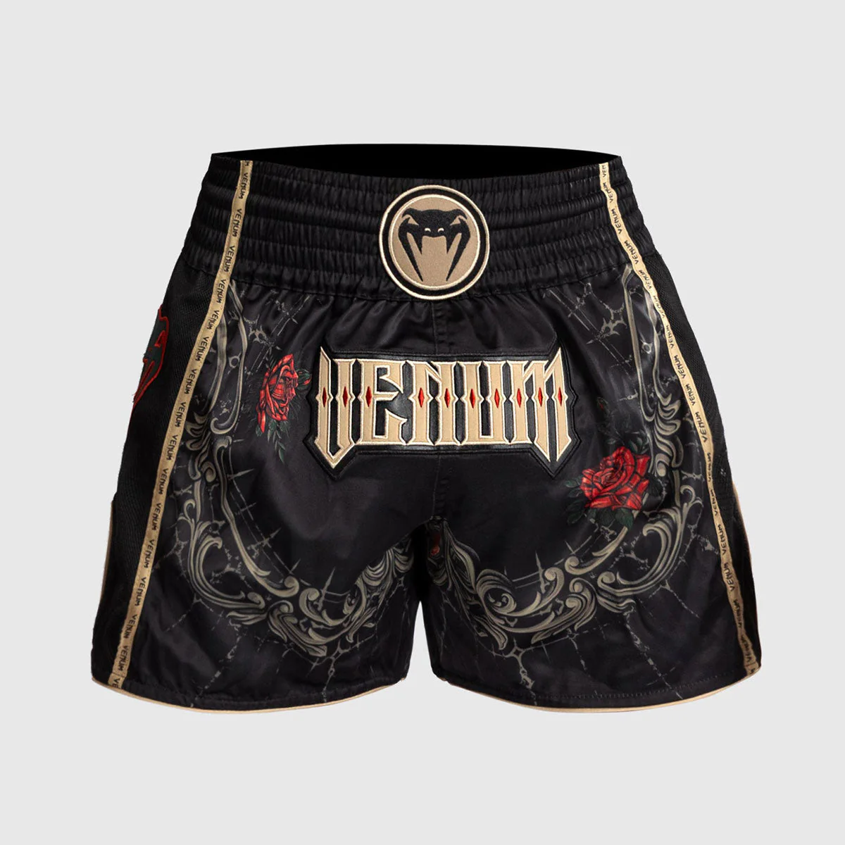 Pantalones kick-thai Venum Santa Muerte 5.0 Negro-Oro 