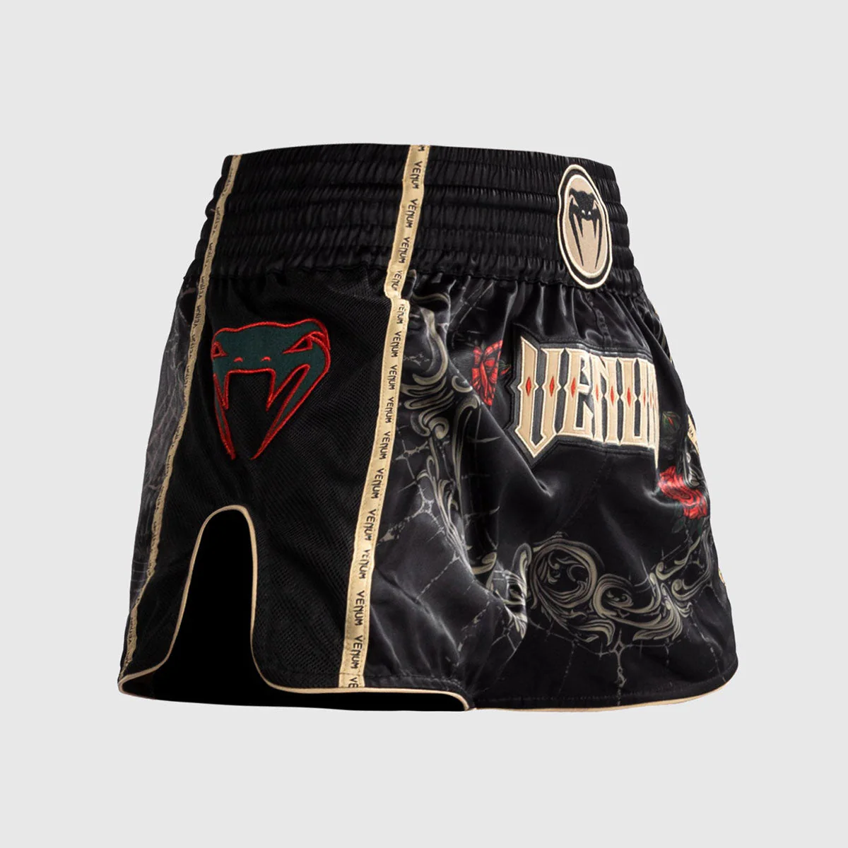 Pantalones kick-thai Venum Santa Muerte 5.0 Negro-Oro  - Image 4