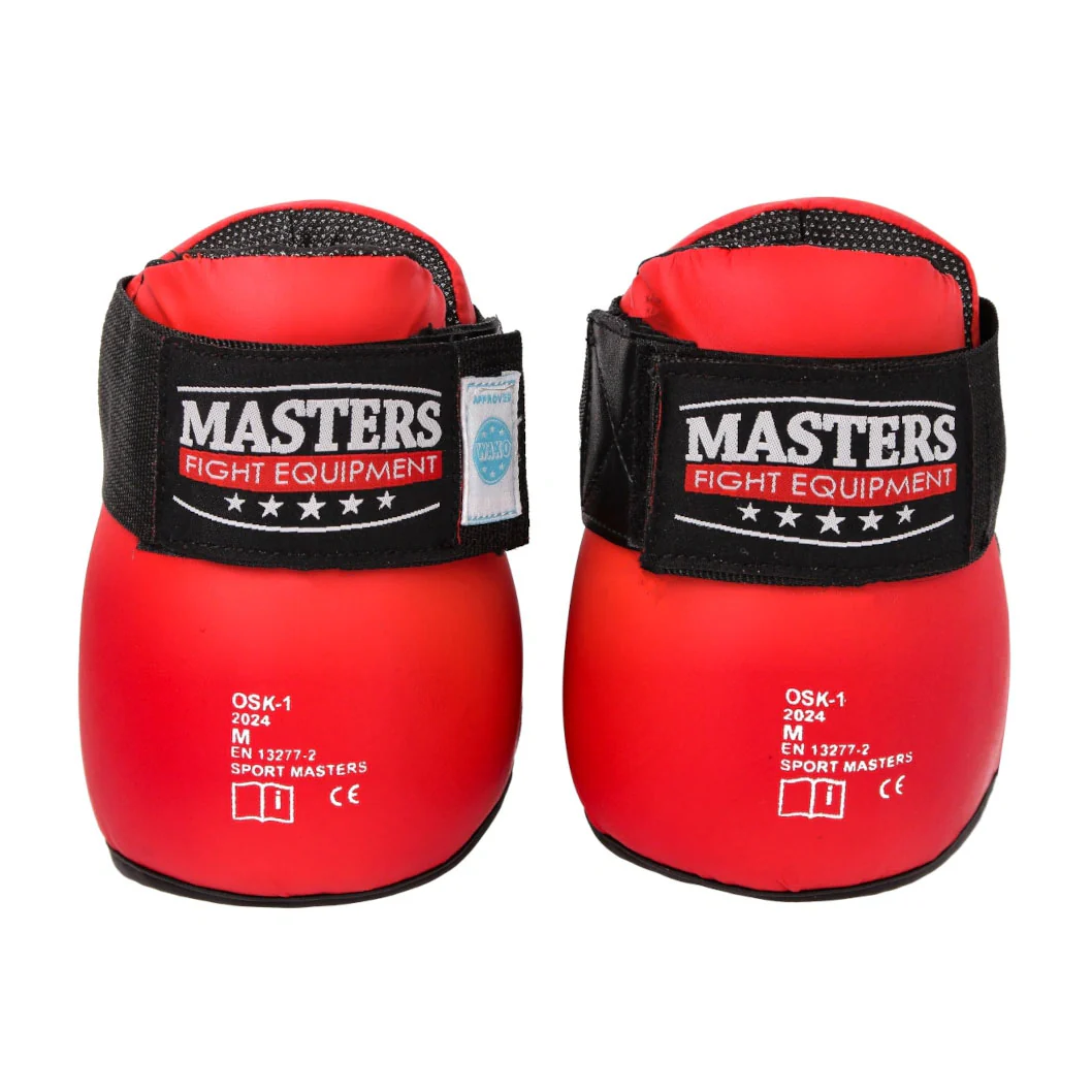 Protecciones de pie Punto Fighting Maestros WAKO Rojo - Image 4