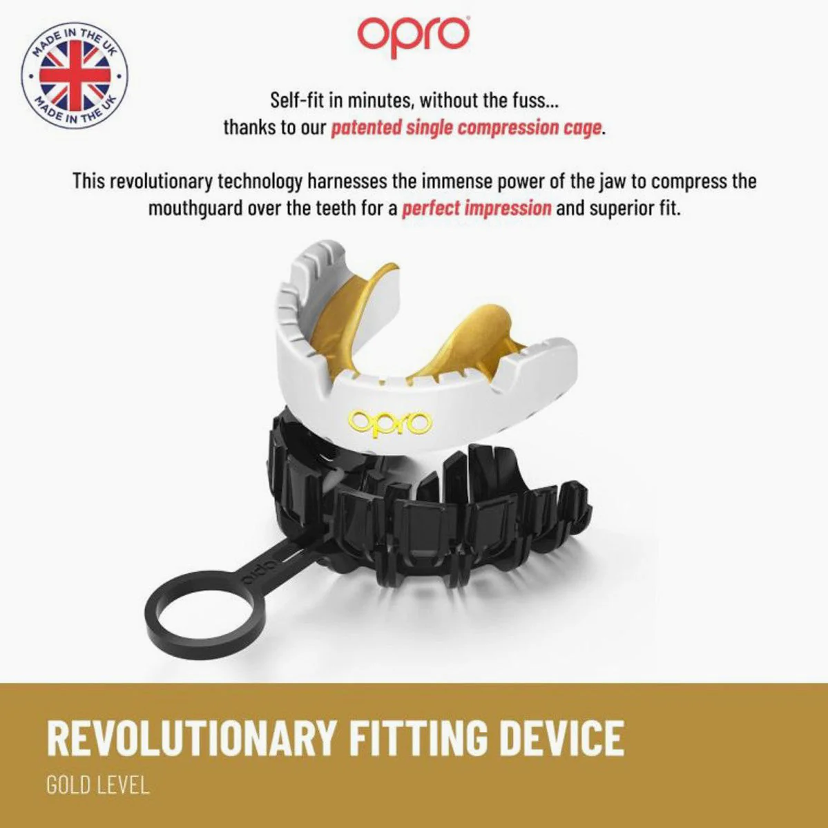Protector bucal Opro Gold Self-Fit Braces para aparato - Image 7
