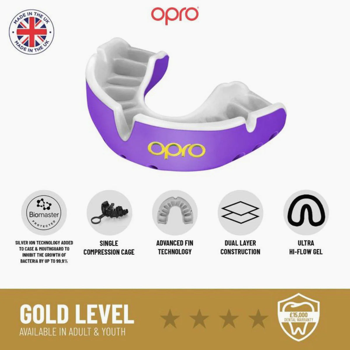 Protector bucal Opro Gold Self-Fit UFC - Image 3