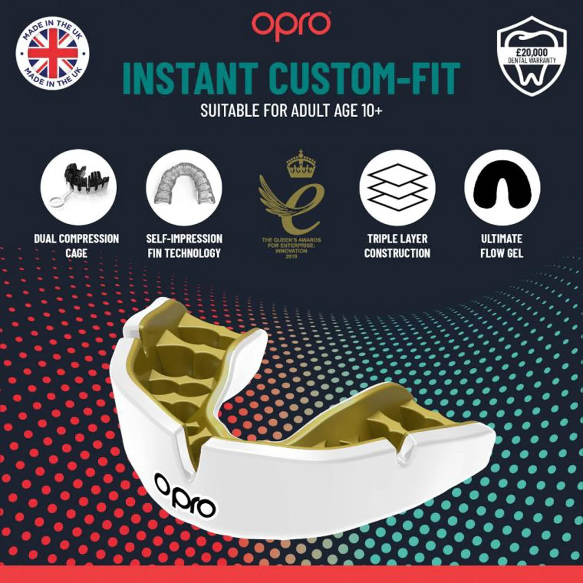 Protector bucal Opro Ajuste Instantáneo Personalizado UFC  - Image 4