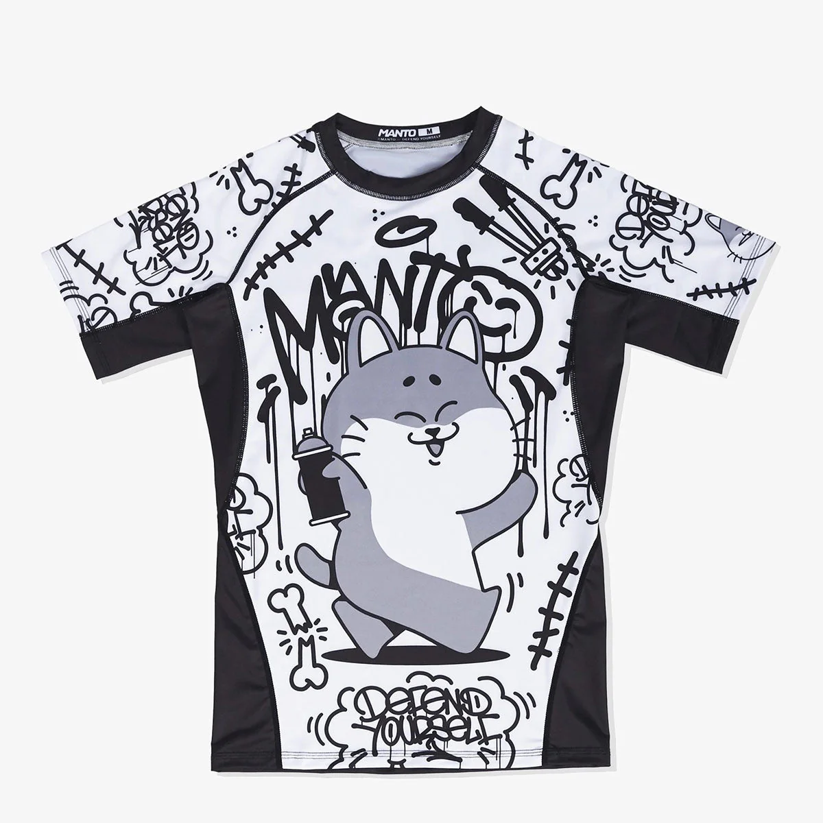 Rashguard Manto Debza de manga corta Negro 