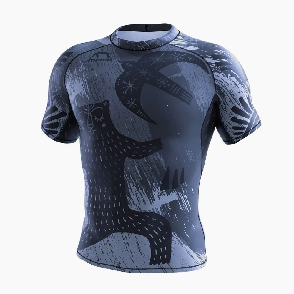 Rashguard Manto Livings manga corta Gris 