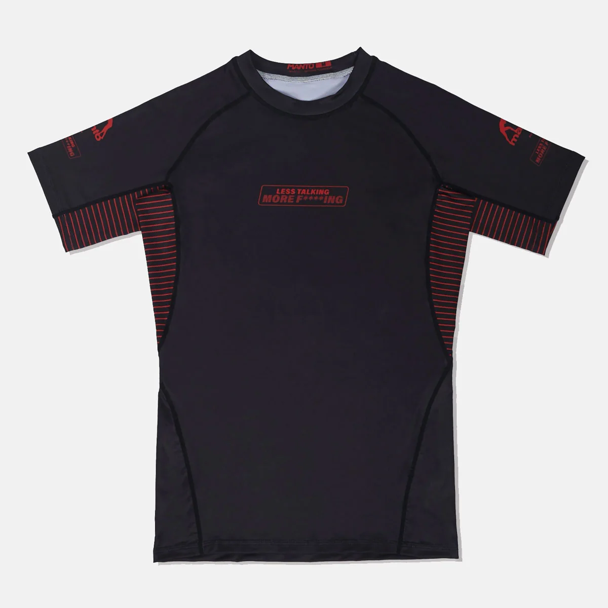 Rashguard Manto Fighting mangas cortas Negro 