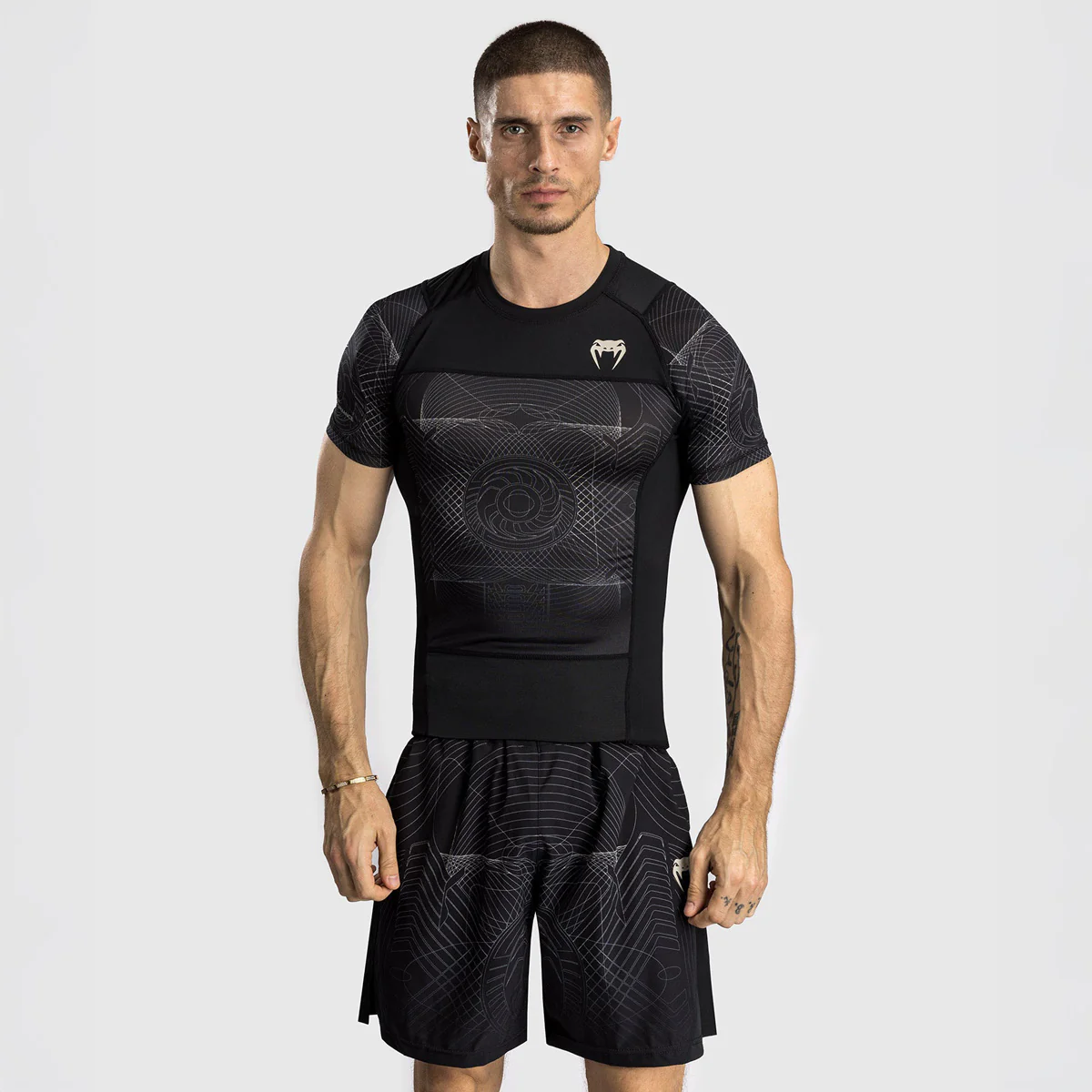Rashguard Venum G-Fit Air mangas cortas Negro-arena 