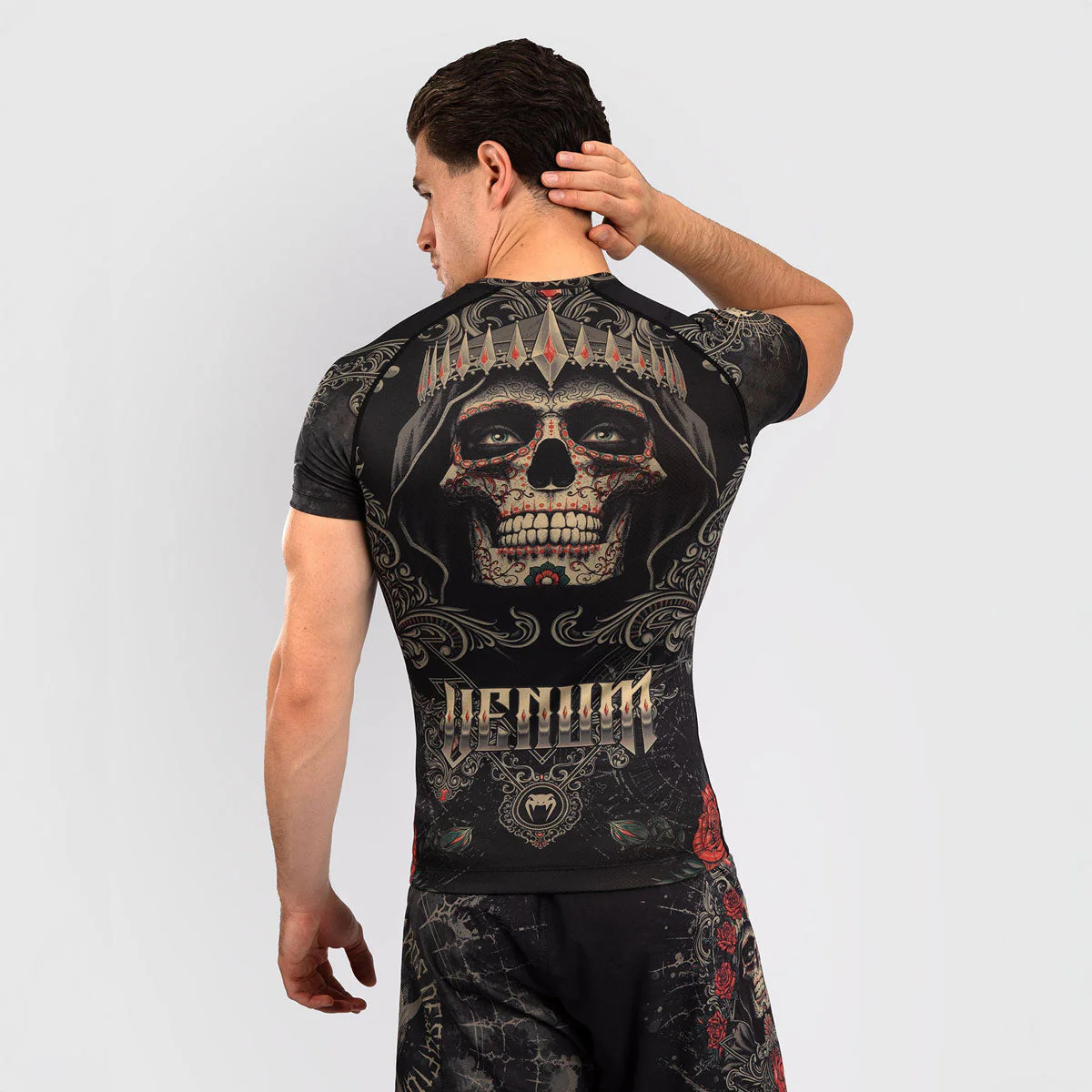 Rashguard Venum Santa Muerte 5.0 mangas cortas Negro-Oro  - Image 3