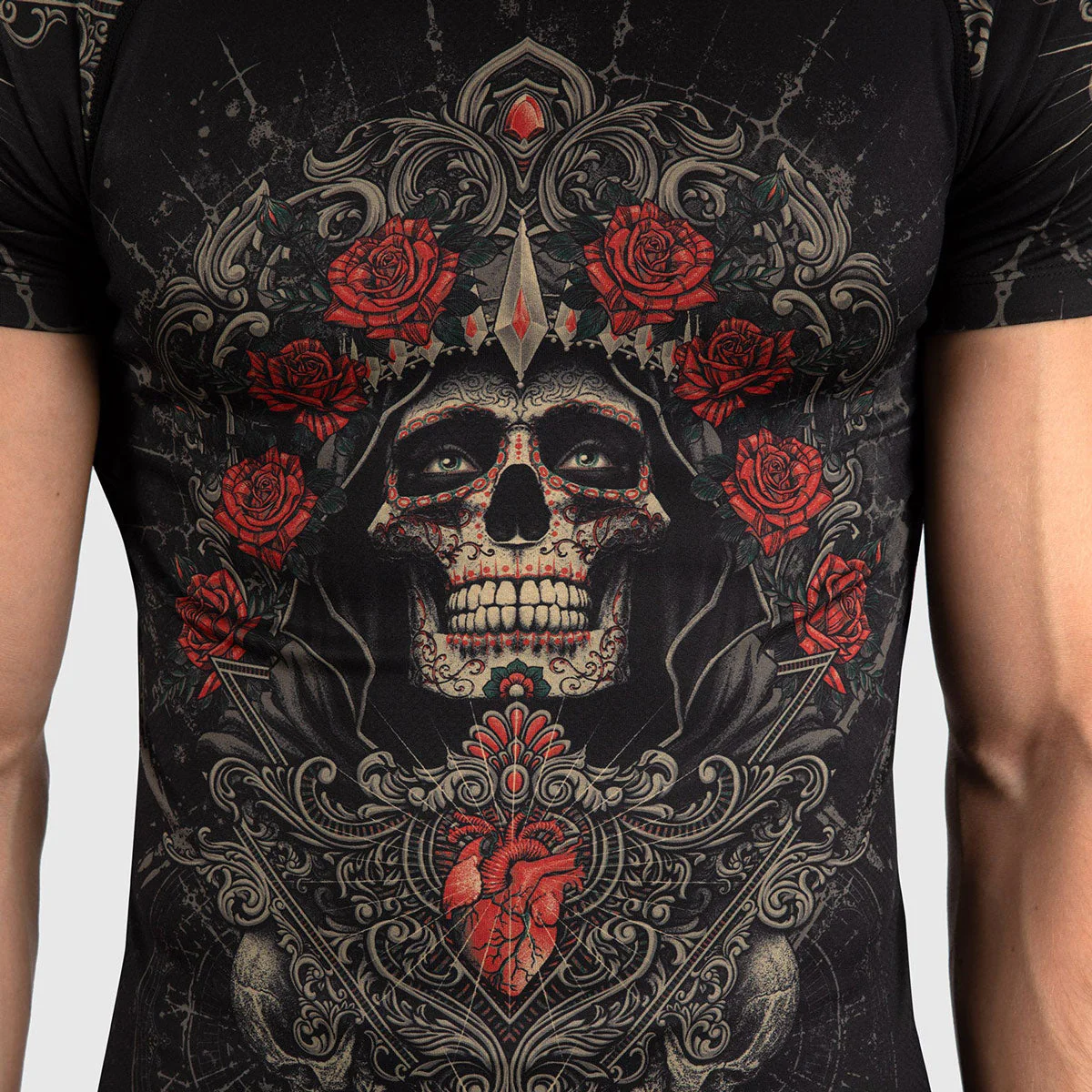 Rashguard Venum Santa Muerte 5.0 mangas cortas Negro-Oro  - Image 5