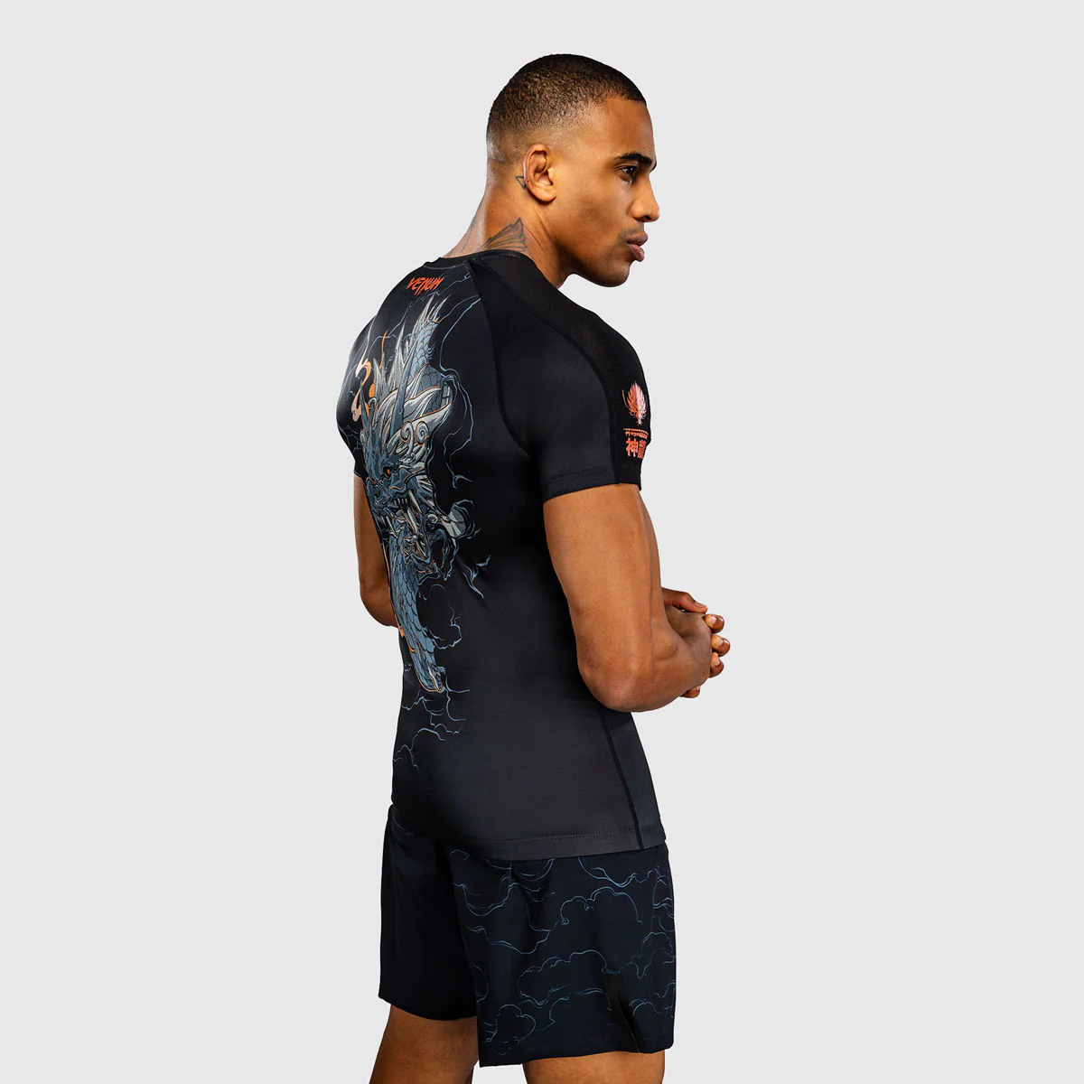 Rashguard Venum Thunder Dragon mangas cortas Negro - Image 5