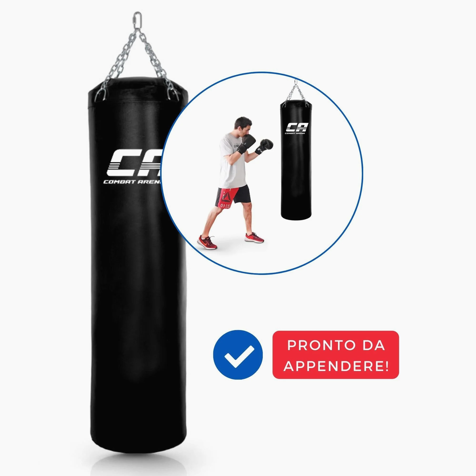 Saco de boxeo Combat Arena Entrenamiento PRO 30 Kg Negro - Image 6