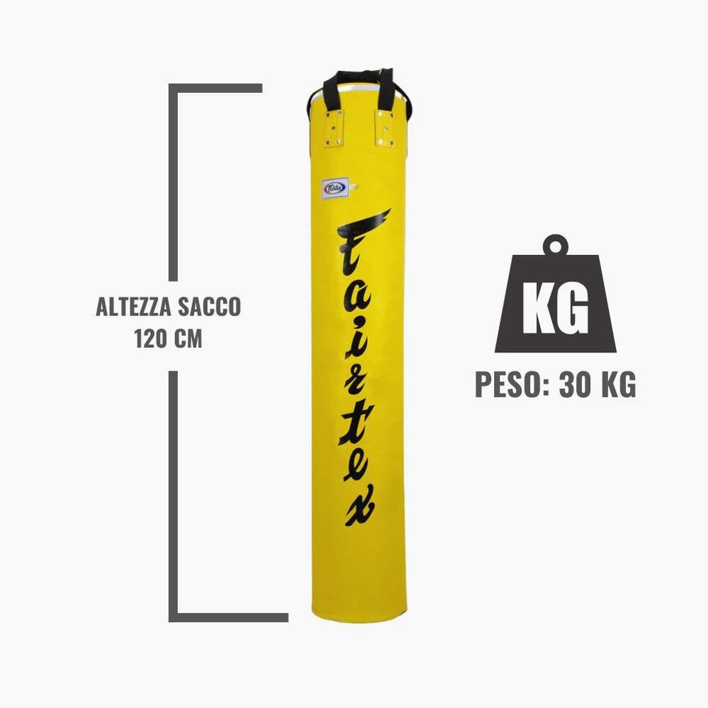 Saco Fairtex HB5 Amarillo 30 kg 120 cm Completo - Image 3