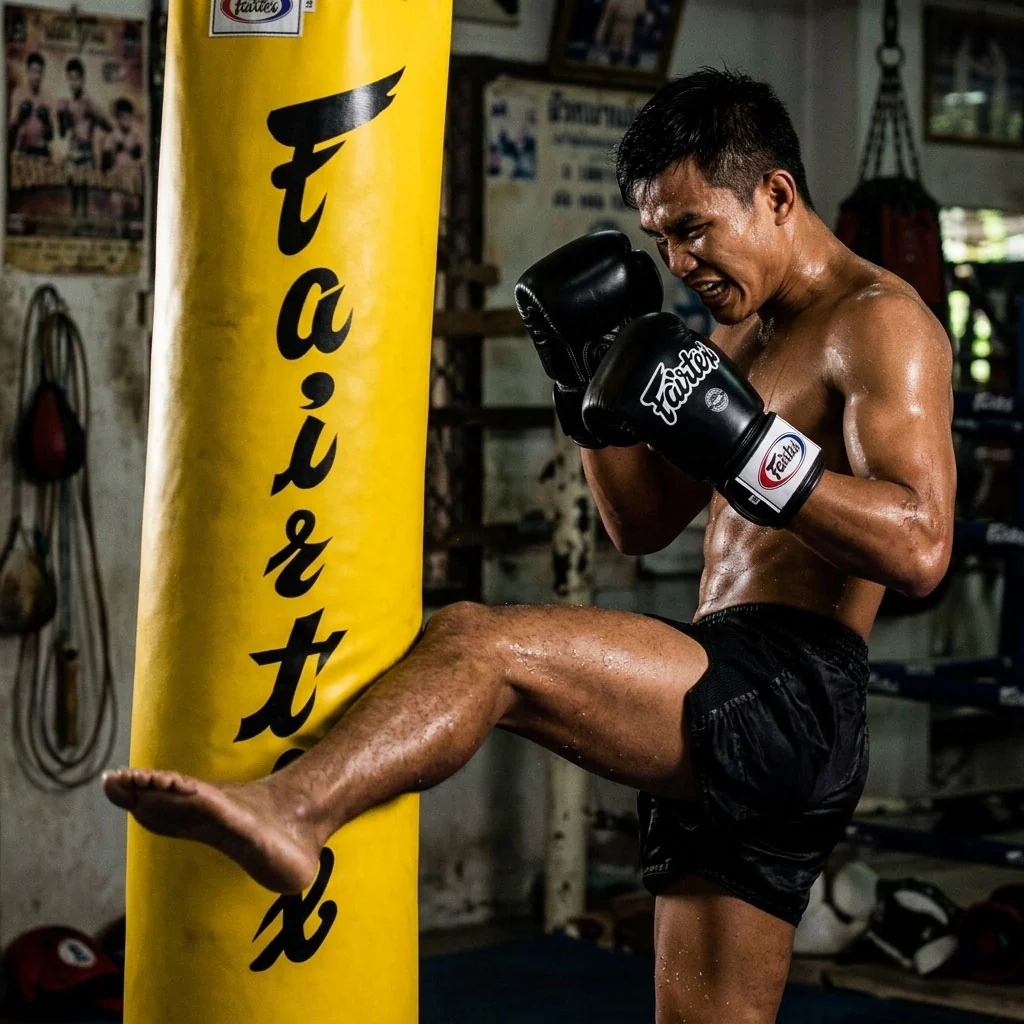 Saco Fairtex HB5 Amarillo 30 kg 120 cm Completo - Image 4