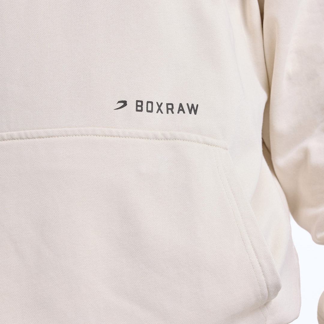 Sudadera Boxraw Sparring Club Oversize con capucha Beige - Image 8