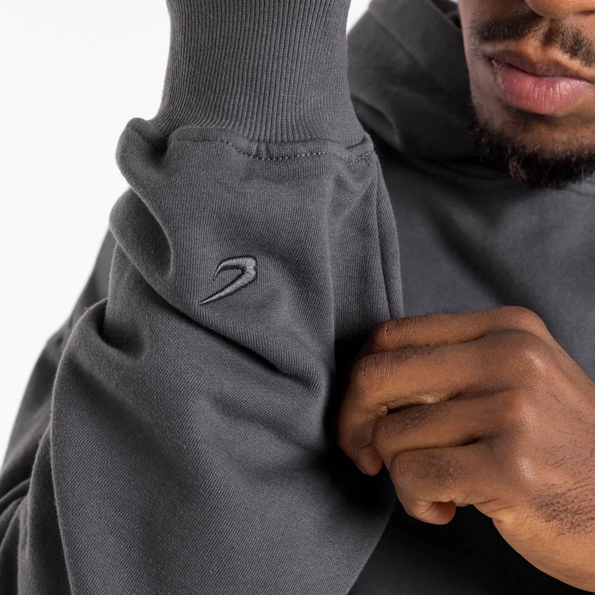 Sudadera Boxraw We Don't Play Boxing oversize con capucha Gris-rosa - Image 10