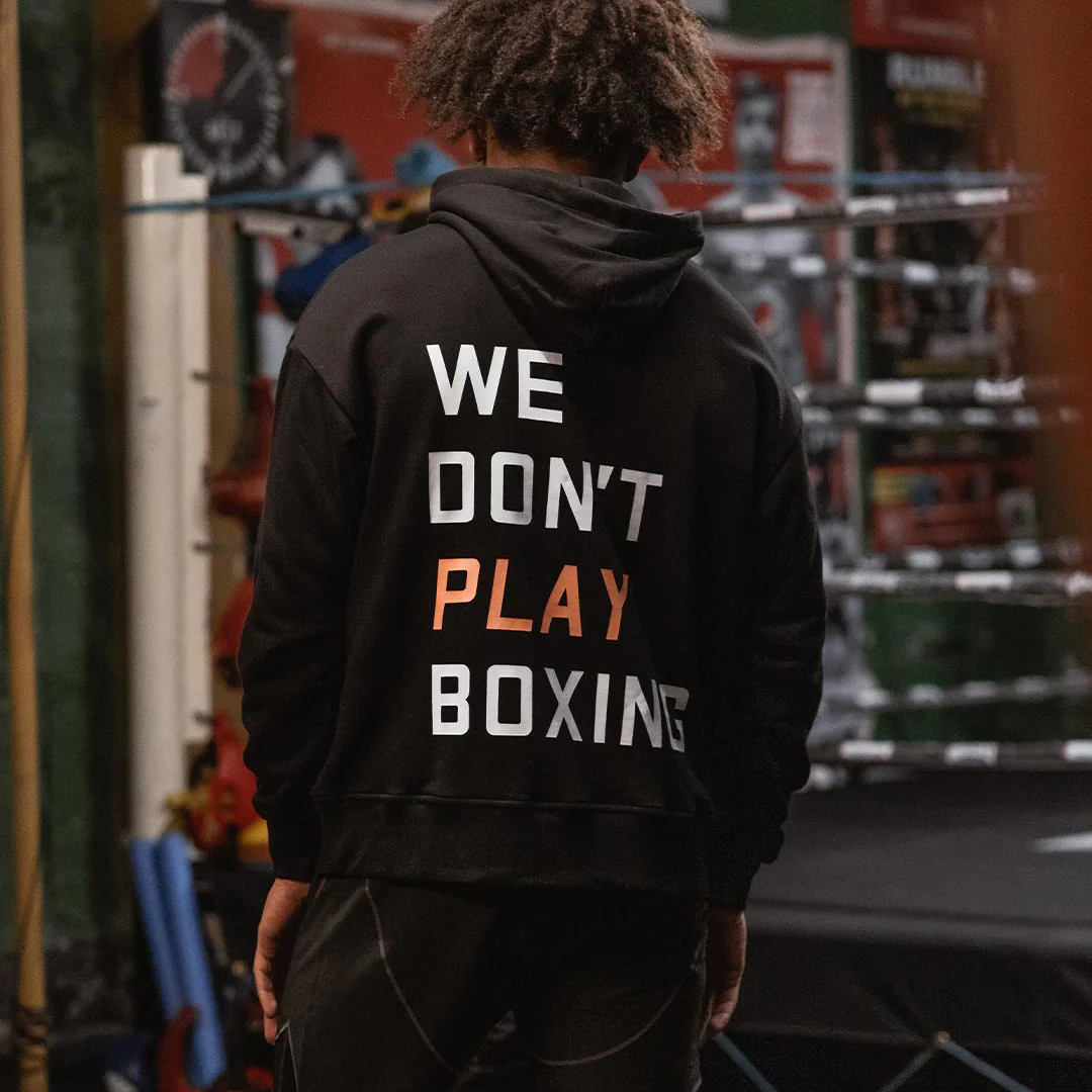 Sudadera Boxraw We Don't Play Boxing oversize con capucha Negra  - Image 11