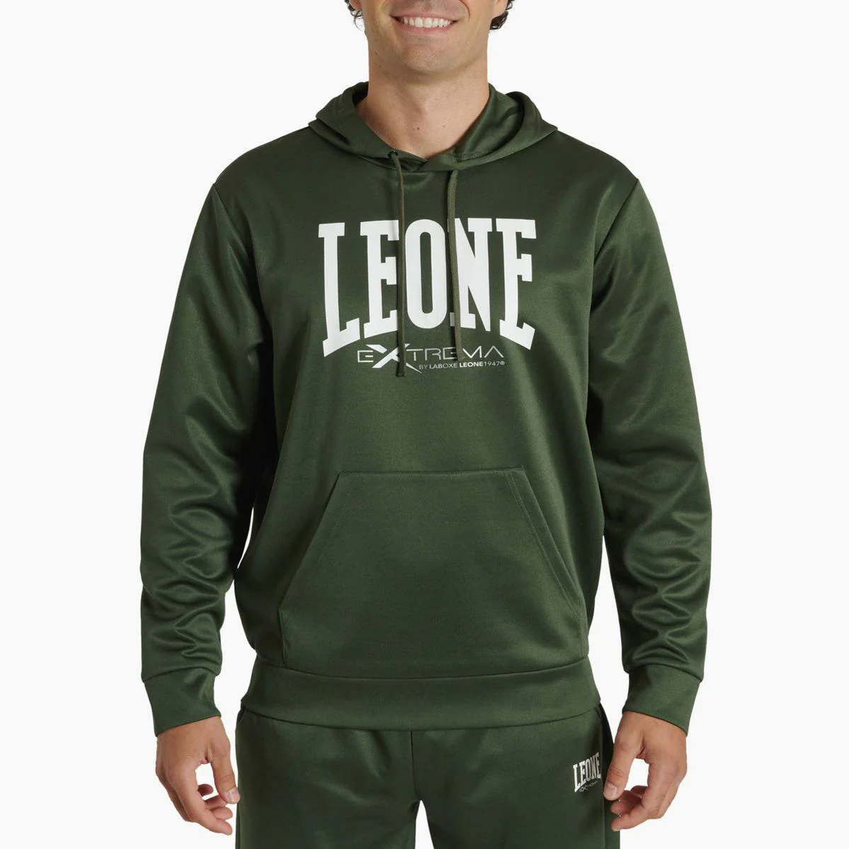 Sudadera Leone Logo con capucha ABX119 Verde 