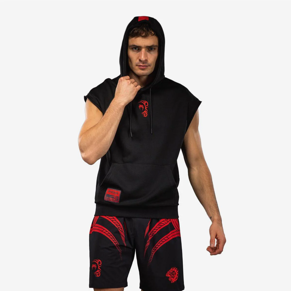 Sudadera sin mangas Venum x Mike Tyson Tiger con capucha Negro  - Image 2
